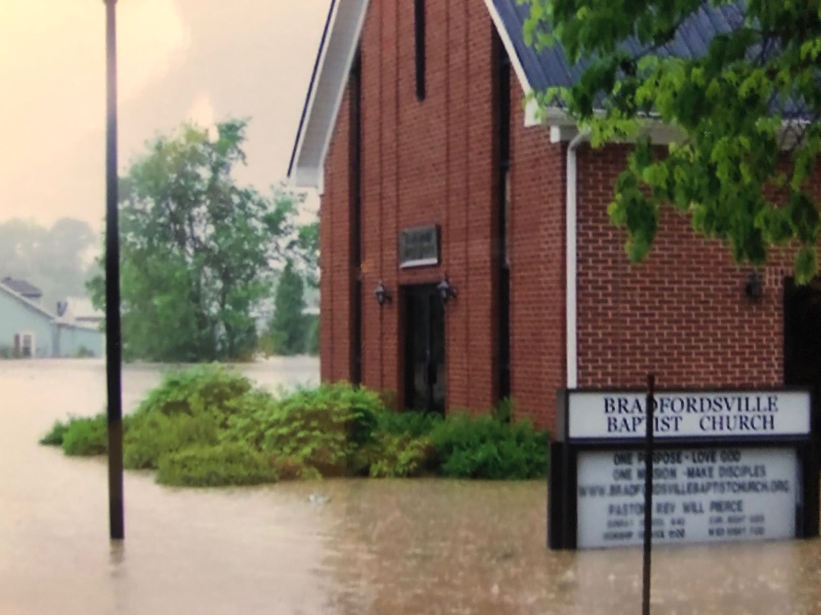 flooded bradfordsville church